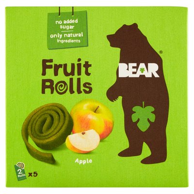 Obrázek Bear Fruit Rolls jemně sušené rolované plátky z ovoce a zeleniny jablko 5 x 20g