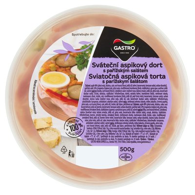 Obrázek Gastro Sváteční aspikový dort s pařížským salátem 500g