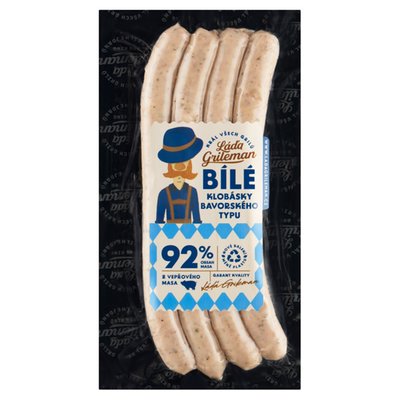 Obrázek ŠETŘÍME JÍDLEM: Bílé klobásky bavorského typu 0,200kg