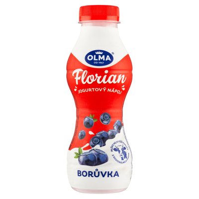 Obrázek ŠETŘÍME JÍDLEM: Olma Florian Jogurtový nápoj borůvka 400g