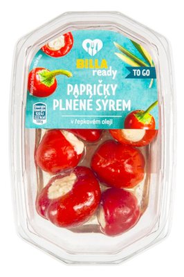 Obrázek BILLA Ready Papričky plněné sýrem v řepkovém oleji