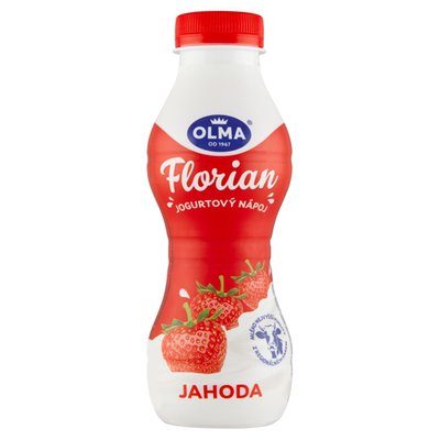 Obrázek ŠETŘÍME JÍDLEM: Olma Florian Jogurtový nápoj jahoda 400g