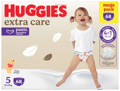 Obrázek Huggies Extra Care Pants - 5 BOX 68 ks