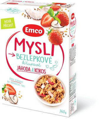 Obrázek Mysli bezlepkové jahoda a kokos 340g