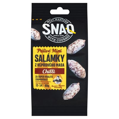 Obrázek ŠETŘÍME JÍDLEM: Snaq Mini salámky s chilli 60g