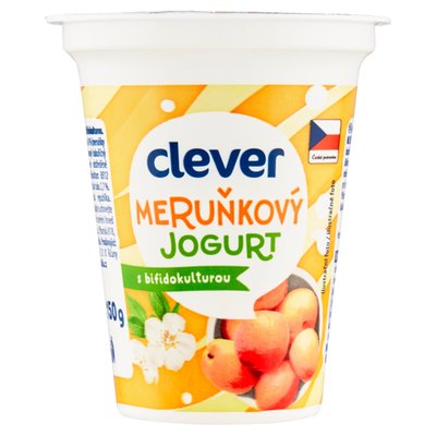 Obrázek ŠETŘÍME JÍDLEM: clever Jogurt meruňkový s bifidokulturou 150g