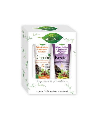 Obrázek ŠETŘÍME JÍDLEM: BIO BIONE Dárkový balíček Cannabis - Byl.balzám Cannabis + Byl.balzám Kostival