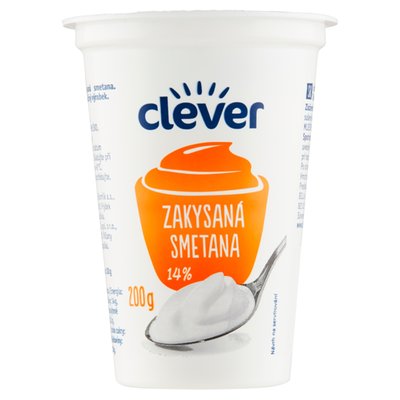 Obrázek ŠETŘÍME JÍDLEM: clever Zakysaná smetana 14% 200g