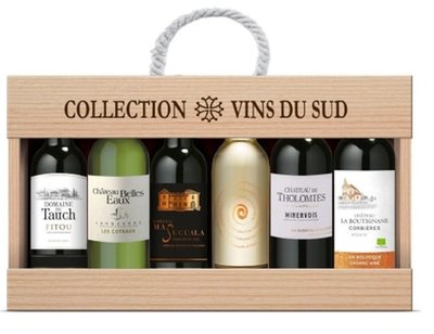 Obrázek Collection Vins du Sud Wooden Box 6 x 0,375l