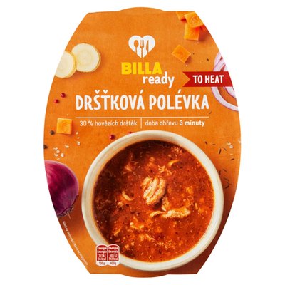 Obrázek ŠETŘÍME JÍDLEM: BILLA Ready Dršťková polévka 400g