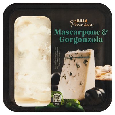 Obrázek ŠETŘÍME JÍDLEM: BILLA Premium Mascarpone & Gorgonzola 150g