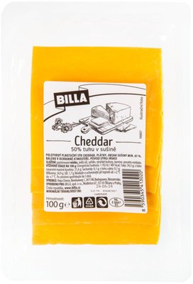 Obrázek ŠETŘÍME JÍDLEM: Billa Cheddar plátky 100g