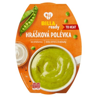 Obrázek ŠETŘÍME JÍDLEM: BILLA Ready Hrášková polévka se smetanou 400g