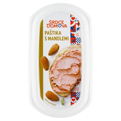 Obrázek ŠETŘÍME JÍDLEM: Srdce domova Paštika s mandlemi 150g