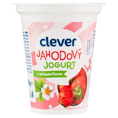 Obrázek ŠETŘÍME JÍDLEM: clever Jahodový jogurt s bifidokulturou 150g