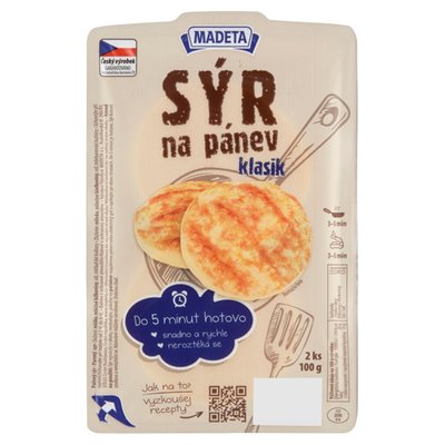 Obrázek ŠETŘÍME JÍDLEM: Madeta Sýr na pánev klasik 2 ks 100g
