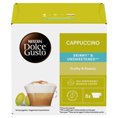 Obrázek NESCAFÉ Dolce Gusto Cappuccino Skinny Unsweetened - kávové kapsle - 16 ks