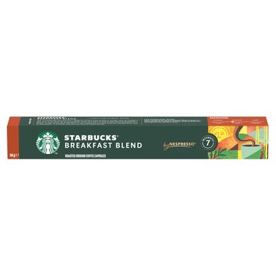 Obrázek STARBUCKS Breakfast Blend by NESPRESSO Medium Roast Kávové kapsle, 10 kapslí v balení, 56g