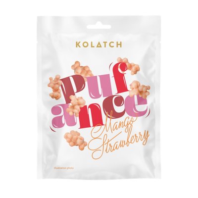 Obrázek Kolatch BIO Pufance mango a jahody v bílé čokoládě 33g