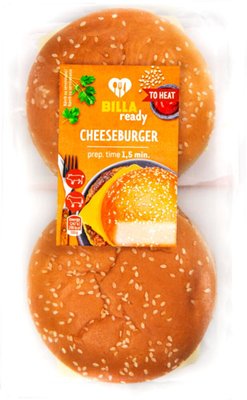 Obrázek ŠETŘÍME JÍDLEM: BILLA Ready Cheeseburger 2 x 125g (250g)