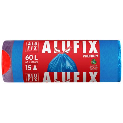 Obrázek Alufix PREMIUM pytle na odpadky zatahovací 60l 15 ks