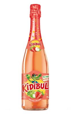 Obrázek Kidibul Dětský šumivý nápoj - 99% Jablko, Jahoda 750 ml