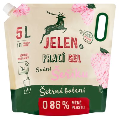 Obrázek Jelen Prací gel s vůní šeříku 111 praní 5l