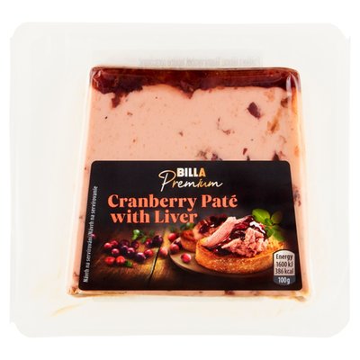 Obrázek ŠETŘÍME JÍDLEM: BILLA Premium Paštika s klikvou 125g