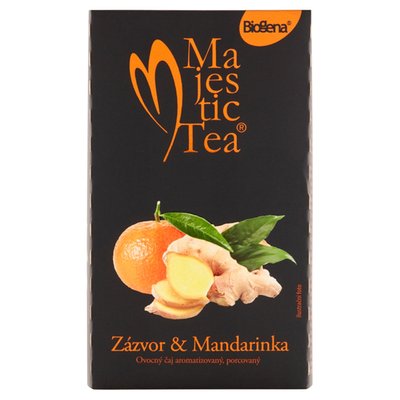 Obrázek ŠETŘÍME JÍDLEM: Biogena Majestic Tea Zázvor & mandarinka ovocný aromatizovaný čaj porcovaný 20 x 2,5g (50g)