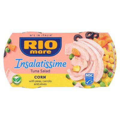 Obrázek Rio Mare Insalatissime Salát s tuňákem kukuřicí s hráškem, mrkví a olivami 2 x 160g