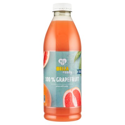 Obrázek ŠETŘÍME JÍDLEM: BILLA Ready 100 % šťáva z růžových grapefruitů s dužinou 1l