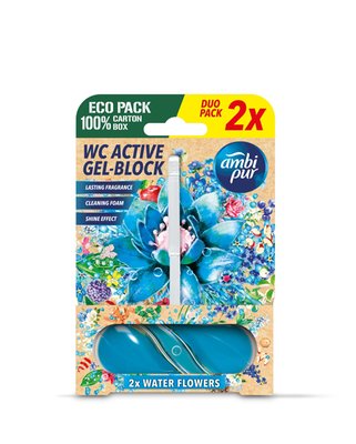 Obrázek Ambipur WC Active gel-blok vodní květy 2x45g