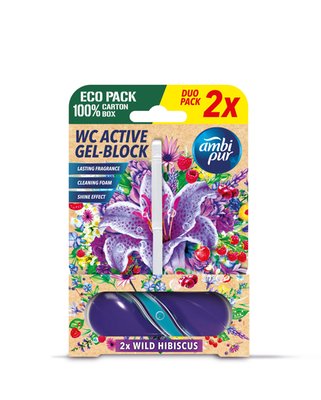 Obrázek Ambipur WC Active gel-blok divoký ibišek 2x45g