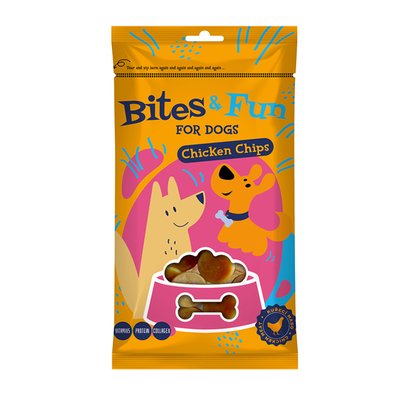 Obrázek Akinu Bites&Fun psí pochoutka Kuřecí chipsy 85g