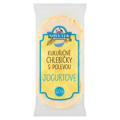 Obrázek Nový Věk Kukuřičné chlebíčky s polevou jogurtové 60g