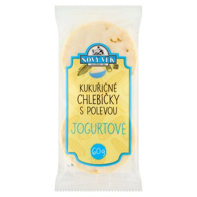 Obrázek Nový Věk Kukuřičné chlebíčky s polevou jogurtové 60g