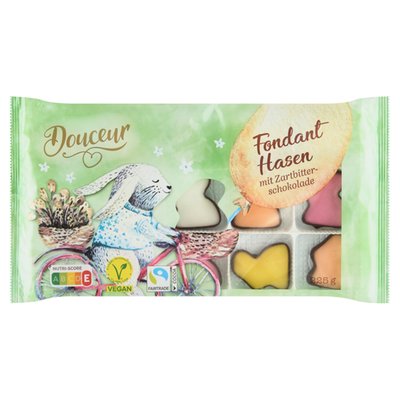 Obrázek Douceur velikonoční zajíčci z fondánu s hořkou čokoládou 15 ks 225g