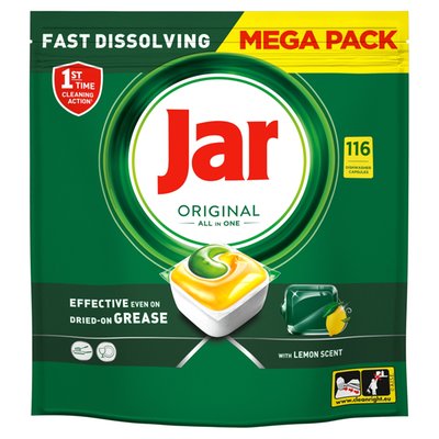 Obrázek Jar Original All In One Kapsle Do Automatické Myčky Nádobí Lemon, 116 ks