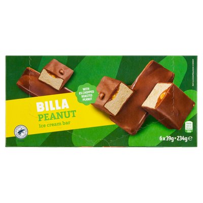 Obrázek BILLA Mražený krém arašídový s polevou ze slaného karamelu 6 x 53ml (318ml)