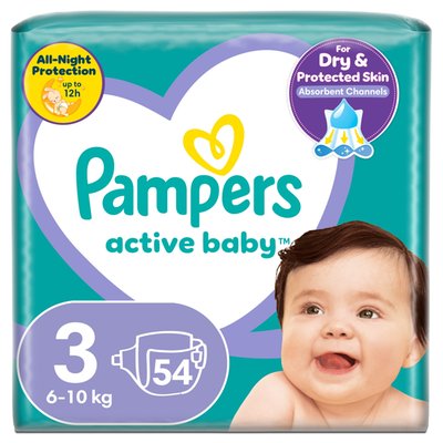 Obrázek Pampers Active Baby 3, 54 Plenky, 6kg-10kg