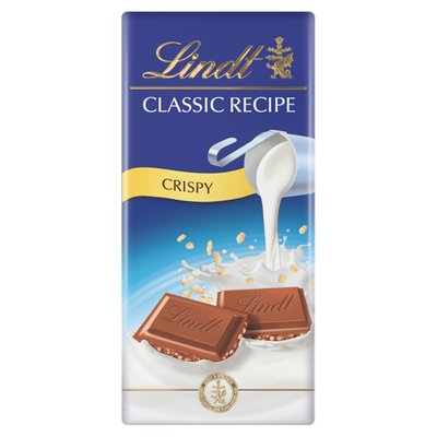 Obrázek ŠETŘÍME JÍDLEM: Lindt Classic Recipe mléčná čokoláda s křupavými kousky sušenek 100g