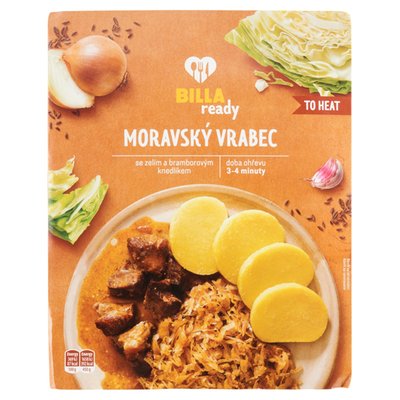 Obrázek BILLA Ready Moravský vrabec se zelím a bramborovým knedlíkem 450g