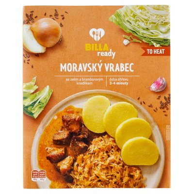 Obrázek BILLA Ready Moravský vrabec se zelím a bramborovým knedlíkem 450g