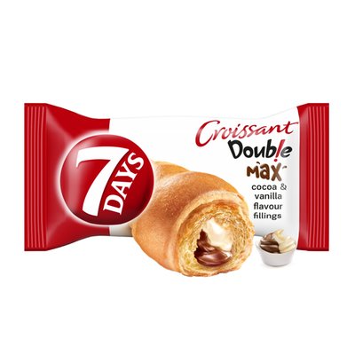 Obrázek 7 Days Croissant Double s náplní s kakaem a s náplní s vanilkovou příchutí 80g