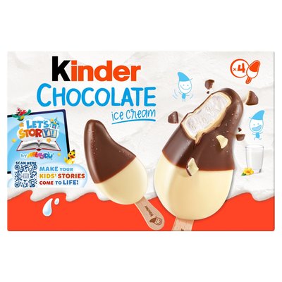 Obrázek Kinder Chocolate Mražený krém mléčný s mléčnou polevou a jemnou mléčnou čokoládou 4 ks 220ml