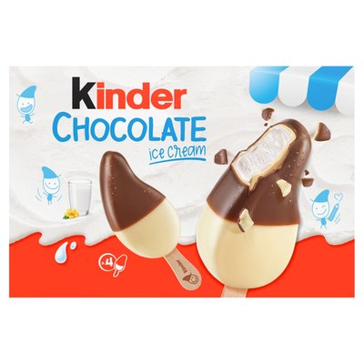 Obrázek Kinder Chocolate Mražený krém mléčný s mléčnou polevou a jemnou mléčnou čokoládou 4 ks 220ml
