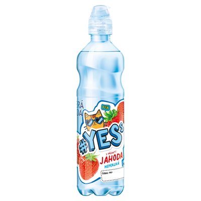 Obrázek Dobrá voda YESs s příchutí jahoda neperlivá 0,5l