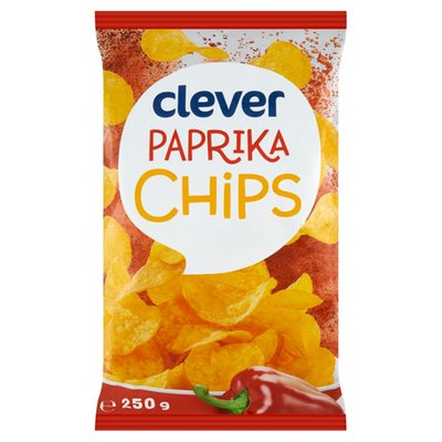 Obrázek clever Smažené bramborové lupínky s příchutí papriky 250g