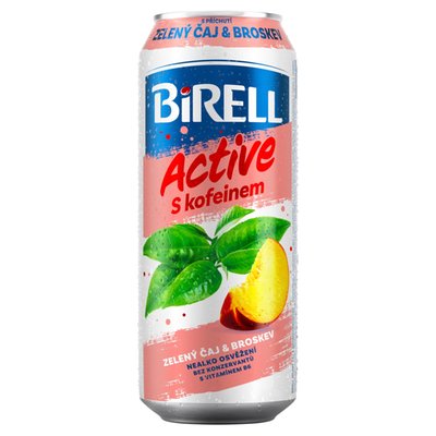 Obrázek Birell Active S příchutí zelený čaj & broskev s kofeinem 0,5l