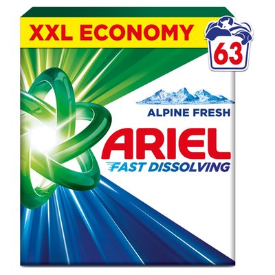 Obrázek Ariel Prací Prášek 3.465kg, 63 Praní, Alpine Fresh